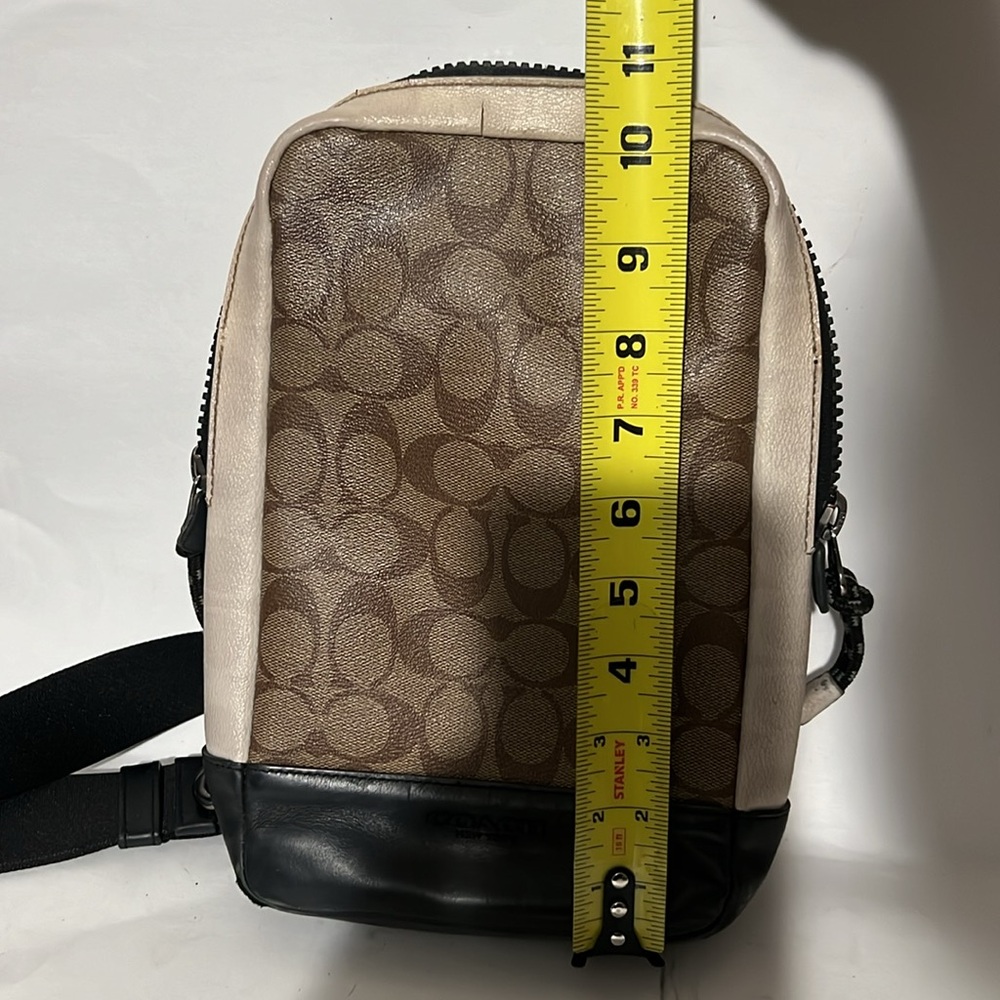 Coach Brown and Black Men's Crossbody Bag - Picture 3 of 14